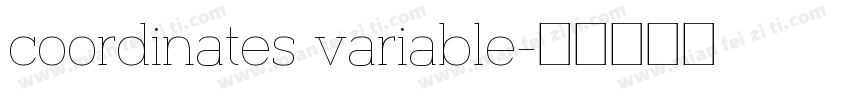 coordinates variable字体转换